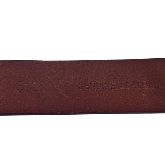 G.H. Bass & Co Belt 5100 Brown Unisex Sz M 32 Leather 1 3/8" - Picture 5 of 10